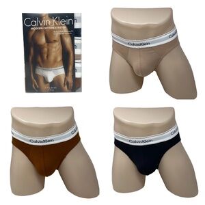 Calvin Klein Modern Cotton Stretch Hip Brief 3 Pack Men's Underwear NB2379901